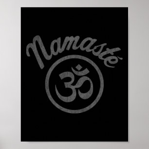 Namaste Aum Symbol Vintage Boho  Poster