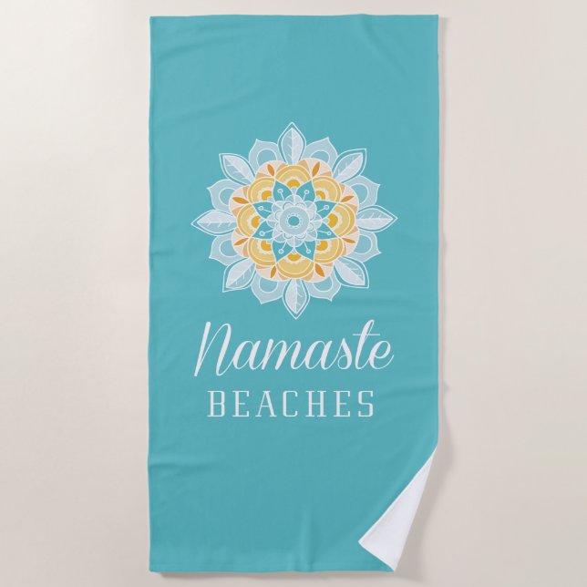 Namaste Beaches Beach Towel (Front)