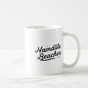 Namaste Beaches Cute Funny Yoga Summer Beach Waves Coffee Mug