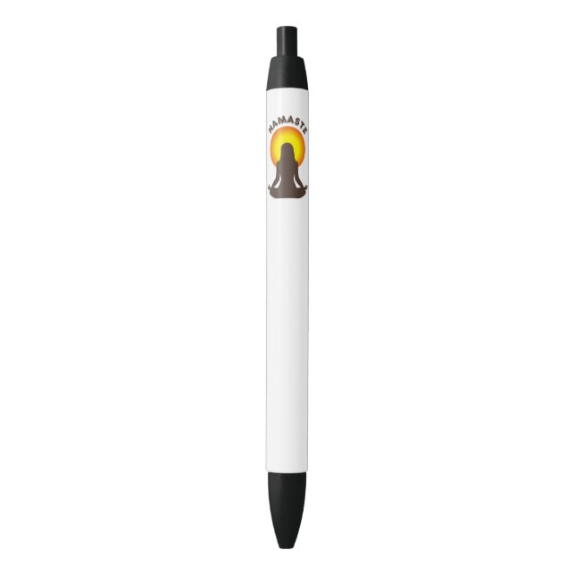 Namaste Black Ink Pen (Front Vertical)
