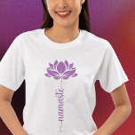 Namaste Black Lotus Flower Modern Script Tri-Blend Shirt<br><div class="desc">Namaste Lotus Flower Modern Script Sports Fitness Yoga Women's T-Shirts features a lotus flower with the text "namaste" in modern hand lettered calligraphy script. Perfect gift for friends and family for birthday,  Christmas,  Mother's Day,  best friends,  yoga lovers,  fitness and sports. Designed by © Evco Studio www.zazzle.com/store/evcostudio</div>