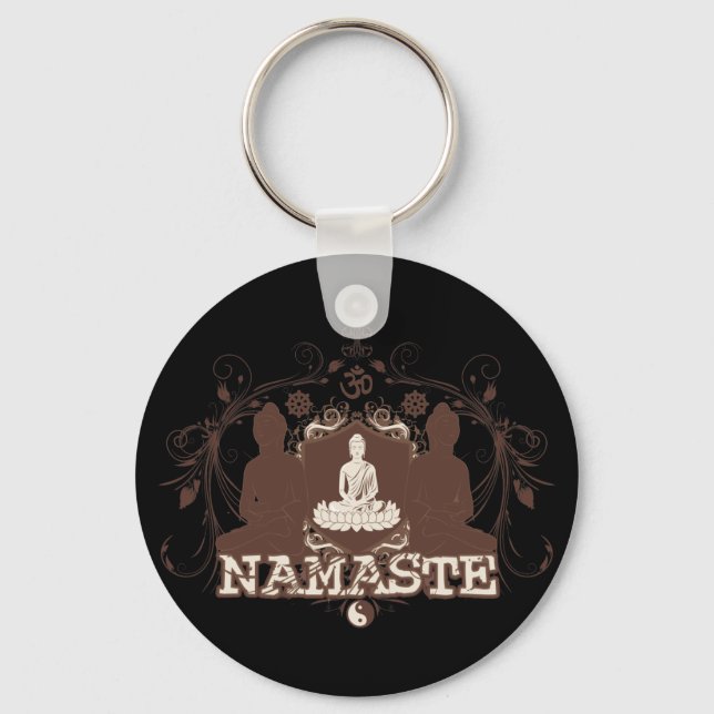 Namaste Buddha Key Ring (Front)