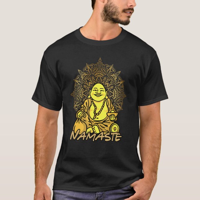 Namaste Buddha Meditation Spiritual People Yoga In T-Shirt (Front)