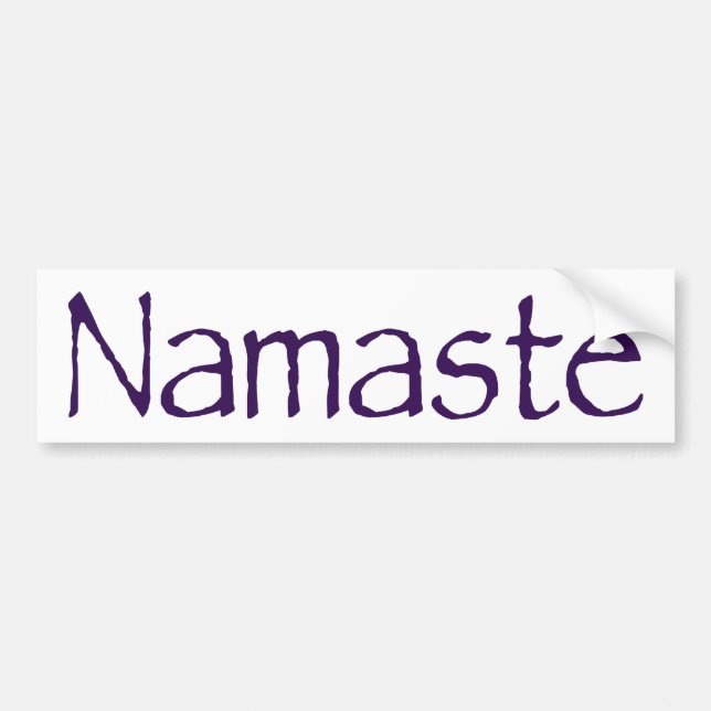 Namaste Bumper Sticker (Front)