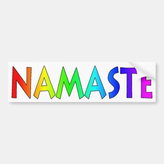 Namaste bumper sticker (Front)