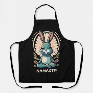 namaste bunny yoga rabbit meditation apron