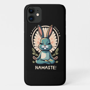 namaste bunny yoga rabbit meditation iPhone 11 case