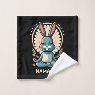 namaste bunny yoga rabbit meditation wash cloth