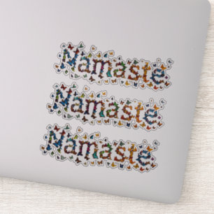 Namaste Butterflies -Colorful Graphic 3pc Yoga Art