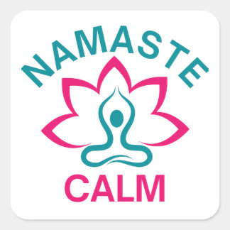 Namaste Calm Square Sticker