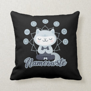Namaste Cat Yoga Meditation Kitten Cute Pet Cushion