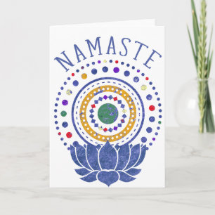 Namaste Chakra Colours Greeting Card