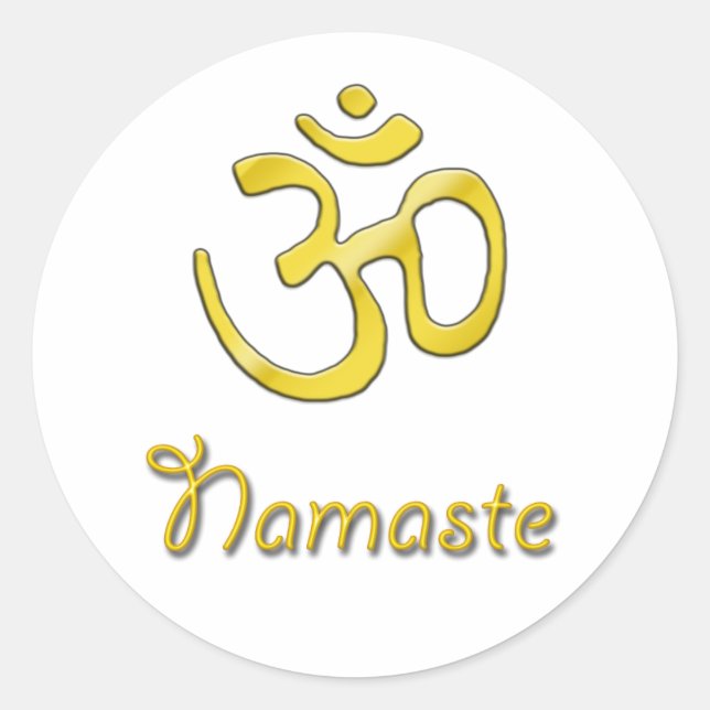 namaste classic round sticker (Front)
