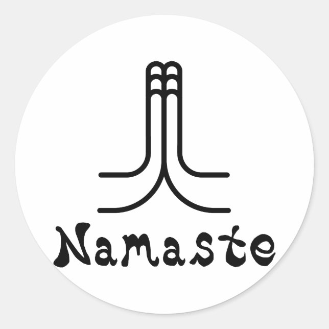 Namaste Classic Round Sticker (Front)