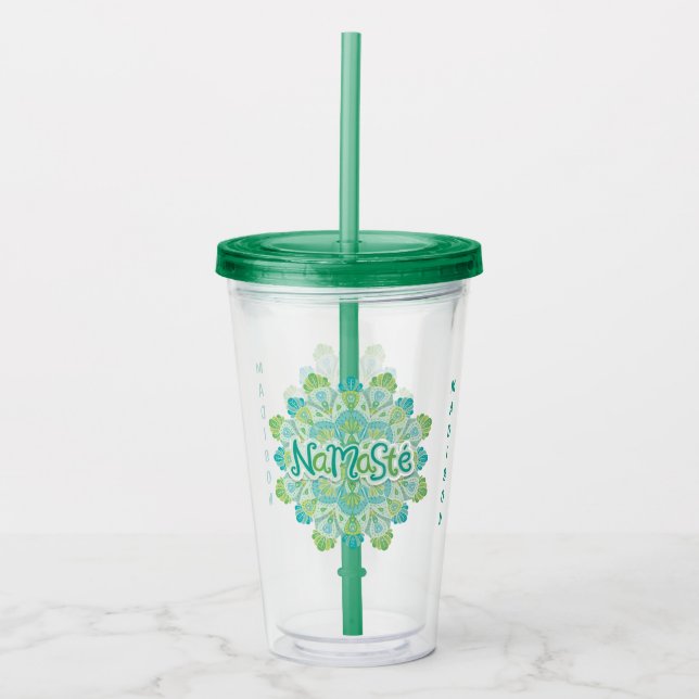 Namasté custom name tumbler (Front)