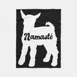 Namaste Cute Goat Yoga Fleece Blanket