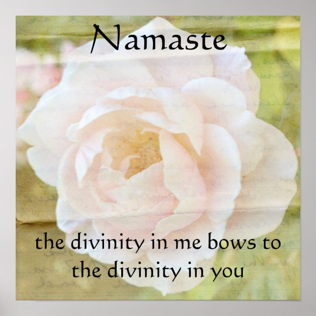 Namaste Divinity Flower Poster (Front)