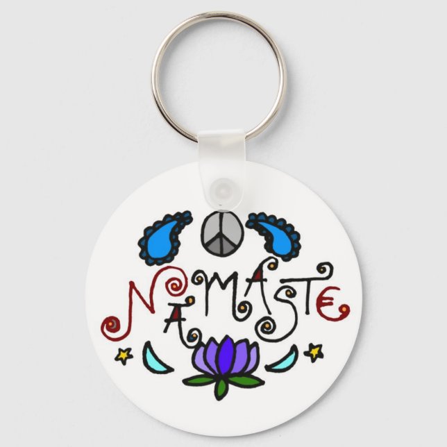 Namaste Doodles Key Ring (Front)