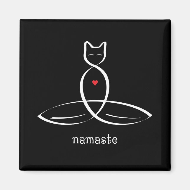 Namaste - Fancy style text. Magnet (Front)