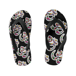 Namaste Floral Symbol Art Kid's Thongs