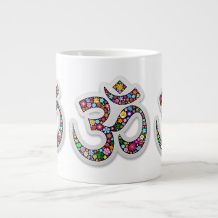 Namaste Floral Symbol Art Large Coffee Mug