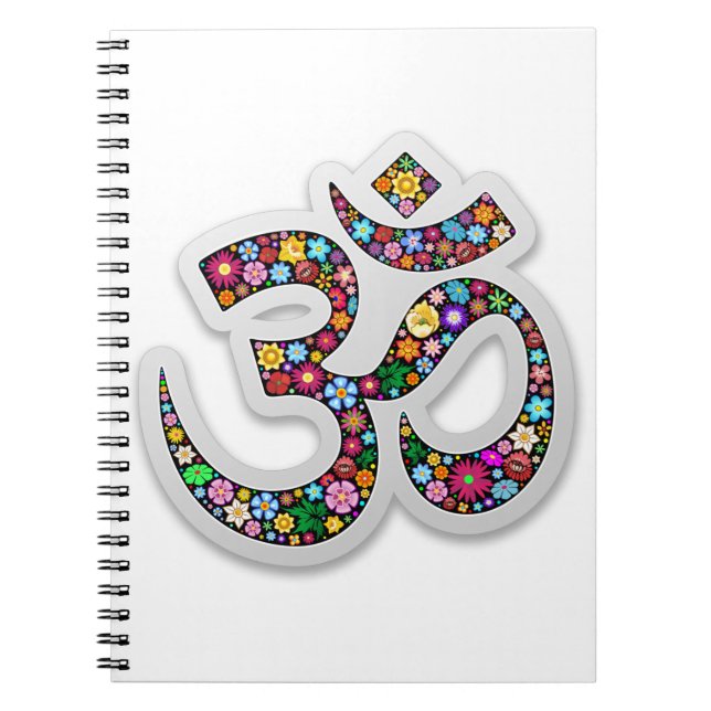 Namaste Floral Symbol Art Notebook (Front)