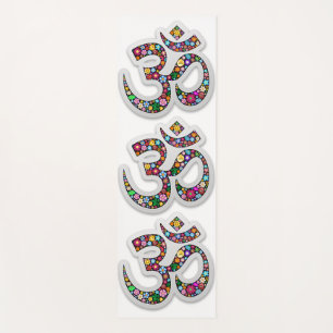 Namaste Floral Symbol Art Yoga Mat