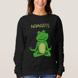 Namaste Frog Yoga Meditation Pilates Yoga Animals Sweatshirt