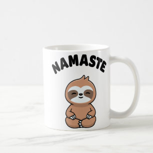 Namaste Funny Cute Sloth Kawaii Yoga Sloth Stress Coffee Mug