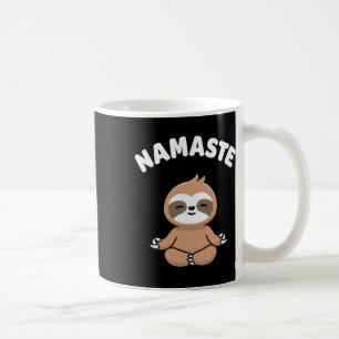 Namaste Funny Cute Sloth Kawaii Yoga Sloth Stress  Coffee Mug