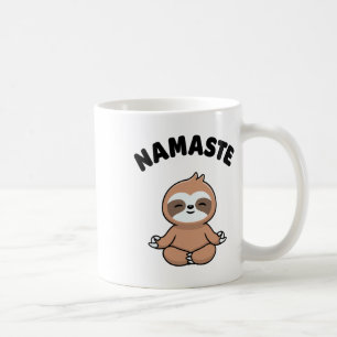 Namaste Funny Cute Sloth Kawaii Yoga Sloth Stress Coffee Mug