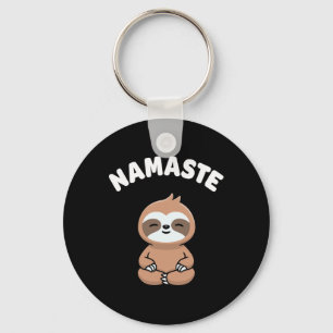 Namaste Funny Cute Sloth Kawaii Yoga Sloth Stress Key Ring