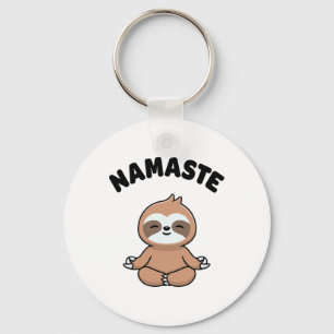 Namaste Funny Cute Sloth Kawaii Yoga Sloth Stress Key Ring
