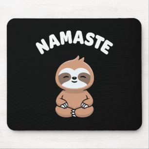 Namaste Funny Cute Sloth Kawaii Yoga Sloth Stress Mouse Pad