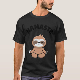 Namaste Funny Cute Sloth Kawaii Yoga Sloth Stress T-Shirt