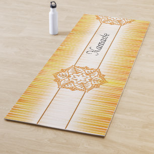 Namaste gold mandala yoga mat