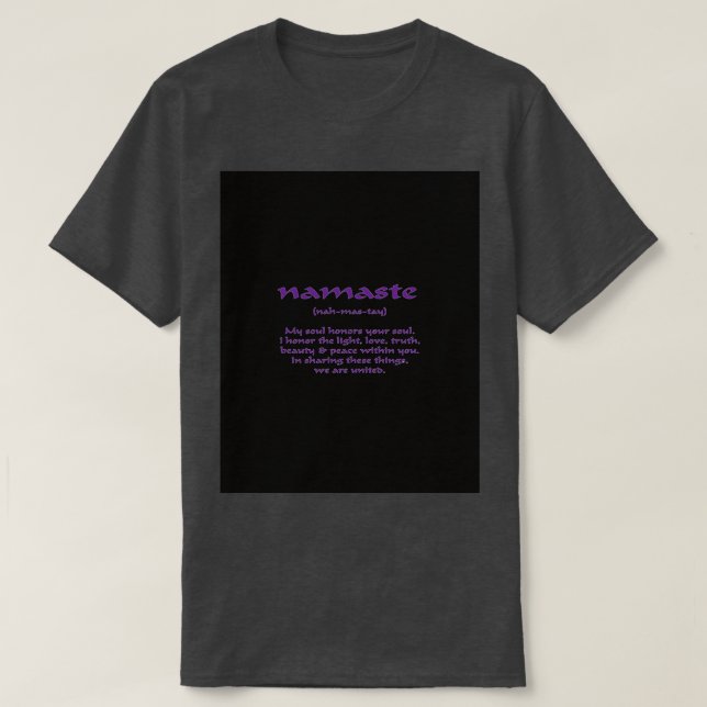 NAMASTE Graphic T-Shirt (Design Front)