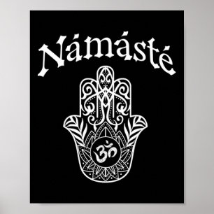 Namaste Hand Hamsa Yoga Hinduism Vedas Ohm _1 Poster