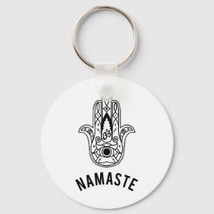 Namaste Hand Hamsa Yoga Hinduism Vedas Ohm Key Ring