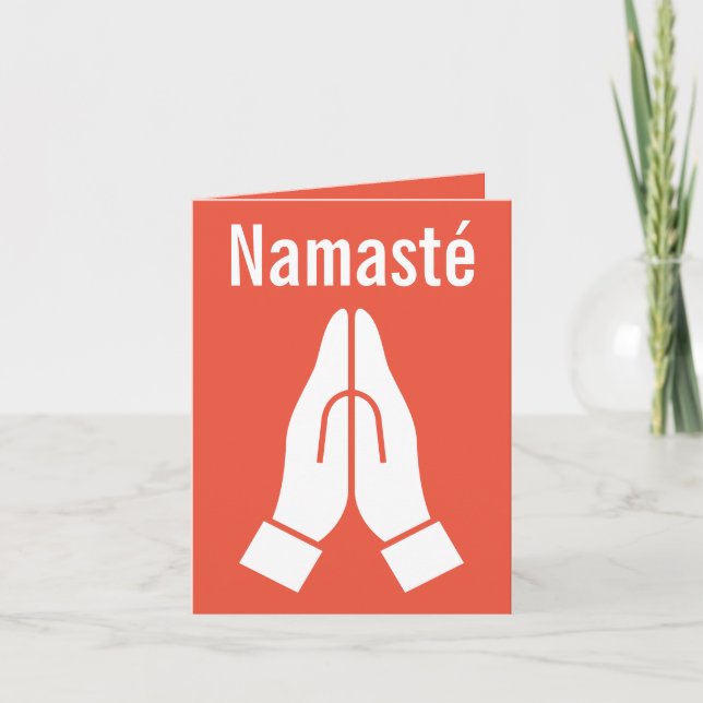 Namasté hands together greeting digital download  holiday card (Front)