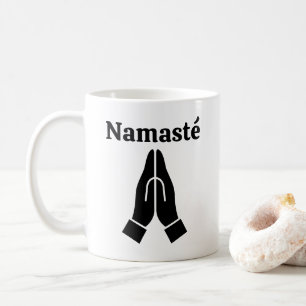 Namasté hands together greeting symbol coffee mug