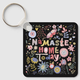 Namaste Home Today Folk Art Floral Key Ring
