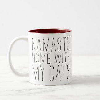 Namaste Home with My Cats Mug