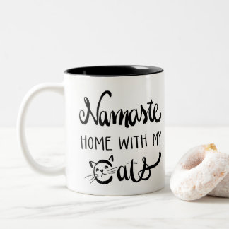 Namaste Home with My Cats Mug