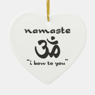 Namaste - I Bow To You Ceramic Tree Decoration