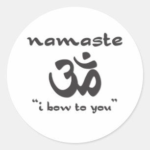 Namaste - I Bow To You Classic Round Sticker