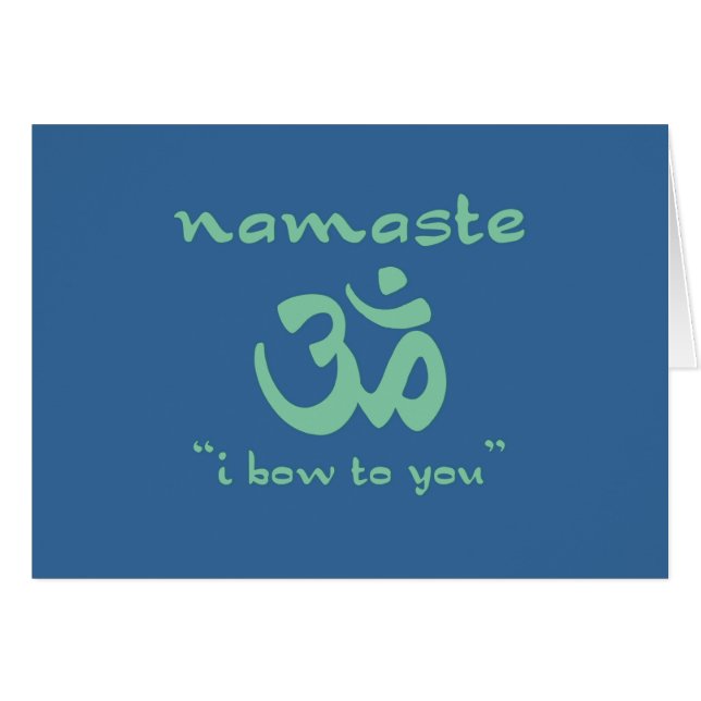 Namaste - I bow to you (in green) (Front Horizontal)