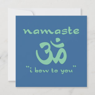 Namaste - I bow to you (in green) Invitation