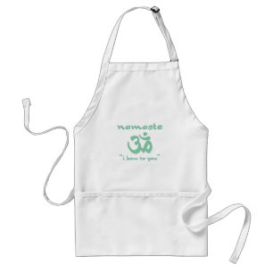 Namaste - I bow to you (in green) Standard Apron