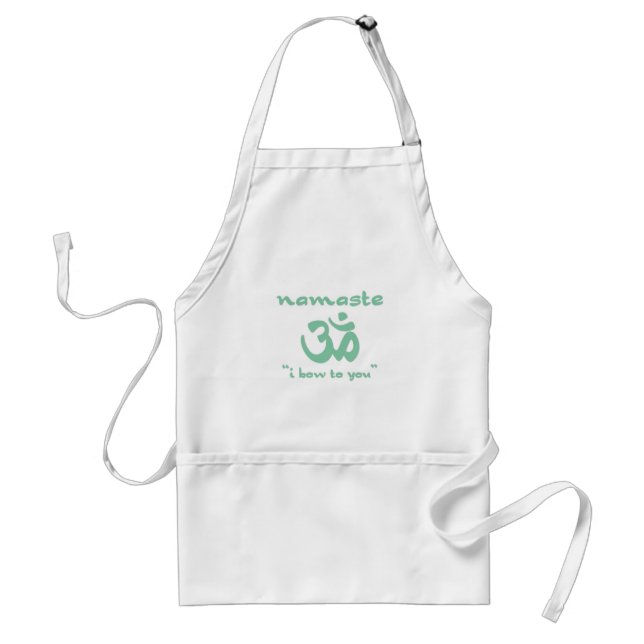 Namaste - I bow to you (in green) Standard Apron (Front)